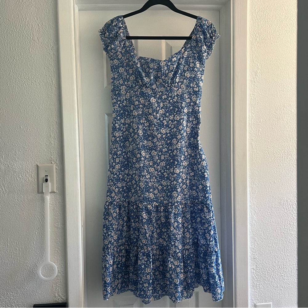 Floral Blue Dress